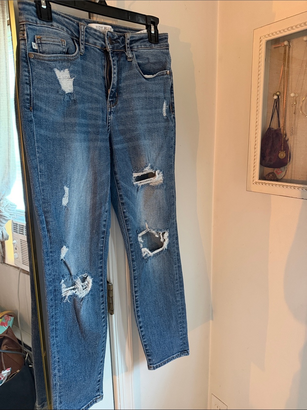 Judy Blue Distressed Light Blue Women's slim fit Jeans